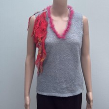 Vintage Voyage Passion blue and pink Top Size XL