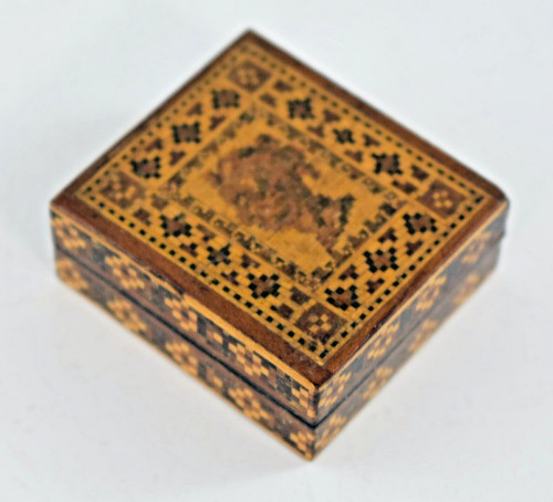 Antique tunbridge ware queen - antique,