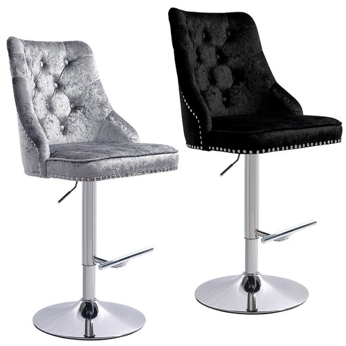 Crushed velvet bar stools - crushed,