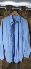 Men Shirt Size 17 Blue Primark
