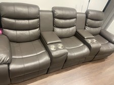 Chelsea 3 Seater Grey Leather