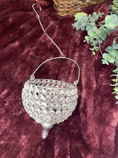 Stunning Crystal Hanging Candle/Plant Holder Perfect for Any Room Or Home