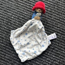 M&S Paddington Bear Baby Plush Toy Comforter Blanket Blankie Dou Marks gc