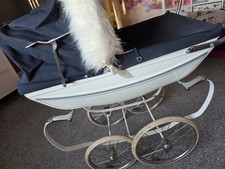 Silver Cross Vintage Baby Doll Pushchair Pram With Fur Hood