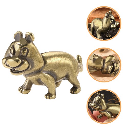 Vintage brass tiger figurine - brass,