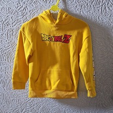 Dragon Ball Z Boys Yellow Hoodie 8–9 Yrs – Anime Graphic Pullover – BNWOT ⚡