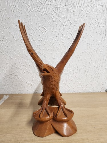Carved wooden eagle ornament - eagle,