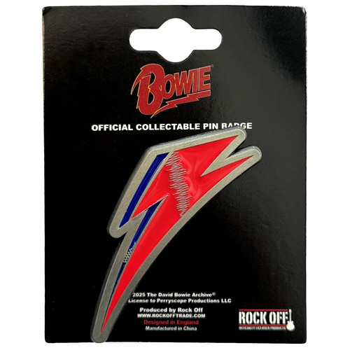 David bowie pin badge flash - david,