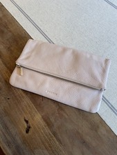 Whistles Pink Leather Clutch