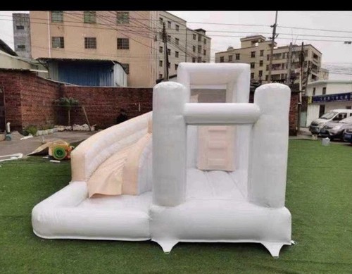 White bouncy castle with - bouncy,