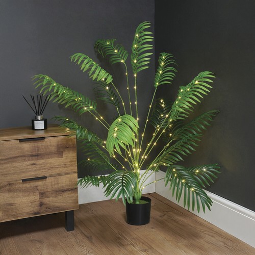 128cm tall led artificial palm - 128cm,