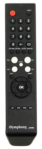 New isymphony rc3008i remote - new,