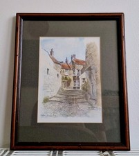 VINTAGE Framed Print Of Robin Hood Bay by Colin Williamson.
