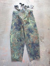 German Army Flecktarn Camouflage Gortex / Waterproof Over Trousers with Braces