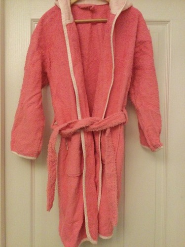 Pink cotton towelling dressing - pink,