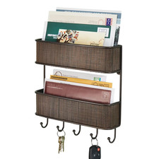 mDesign Metal Woven Wall Mount