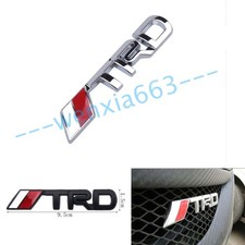 TRD Chrome Front Grill Badge Emblem Metal For Toyota SUPRA TURBO STARLET YARIS