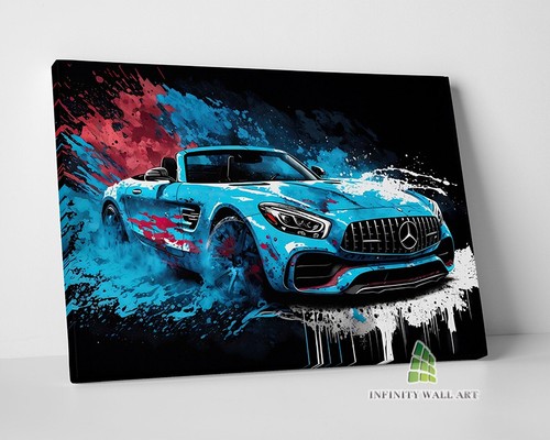 Blue sports car - blue,