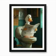 Duck On The Toilet Bathroom