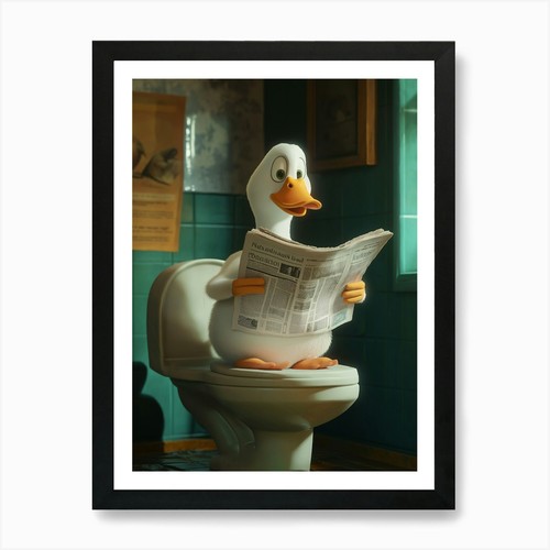 Duck the toilet - duck, on