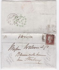 1855 QV FINE 1d PENNY RED