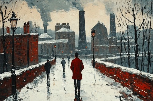 Lowry style canvas picture - l,