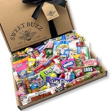 American Sweets Candy 100 Piece Gift Box Hamper Personalised Candies USA Chews