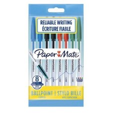Papermate Assorted Capped Ballpoint Pens 8 Pack