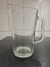 Large Heavy Glass Jug Pitcher