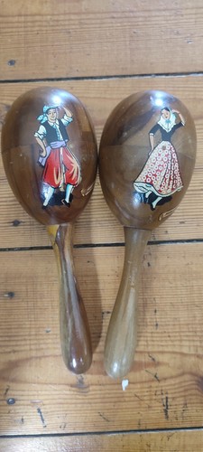 Vintage wooden maracas - maracas, from