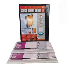 elba vision ring binder A3 portrait & 2 x ryman premium punched pockets 10 pack