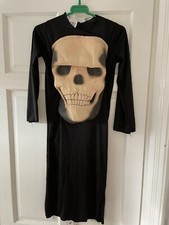 Child Skull Mad Hatter Costume Boys Big Face Halloween Fancy Dress Size Medium