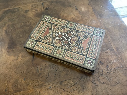 Tunbridge ware cigarette case - ware,