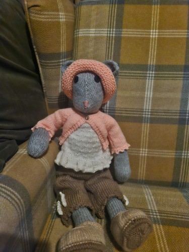 Knitted mouse teddy - mouse,
