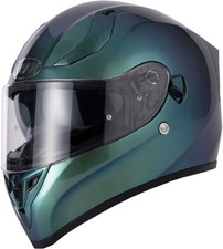 Vcan H128 Full Face Motorcycle Motorbike Dual Visor Helmet - Gradient Green/Blue