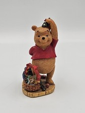 RARE Disney Simply Pooh Mistletoe "Just a Bit of Kissletoe" Figurine