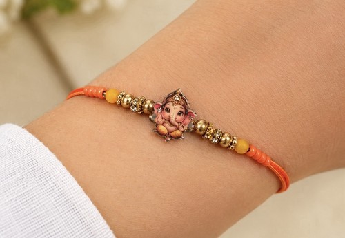 Kids ganesh rakhi bracelet - ganesh,