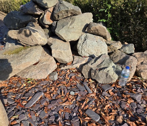 Slate garden rockery stone - garden,