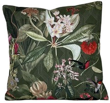 Green Cushion Cover Toucan
