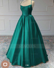 A-line Square Neckline Long/Floor-Length Satin Prom Dress