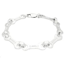 New! Sterling Silver 8.75" Spanner Style Bracelet (9mm Wide)