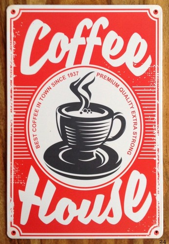 Coffee metal plaque wall - plaque,