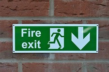 Fire exit directional arrow - exit,