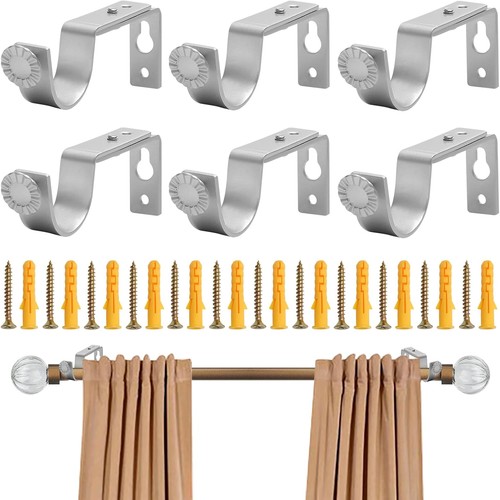 Pack curtain pole brackets - 6,