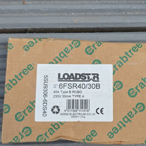 Crabtree loadstar 6fsr40 - loadstar, 6fsr40/30b