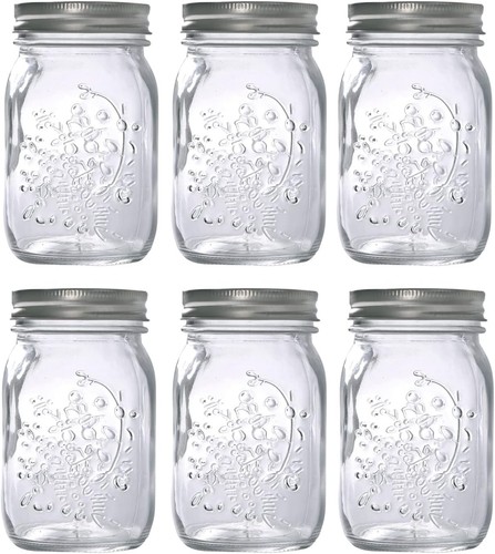 Pack mason jars 17oz with - jars,
