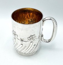 VICTORIAN SILVER MUG LONDON 1899 JOHN COCKBURN RICHMOND RETAILER