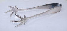 Large Bird Claw Serving Tongs for Sugar / Ice Cubes EPNS Silver Plated