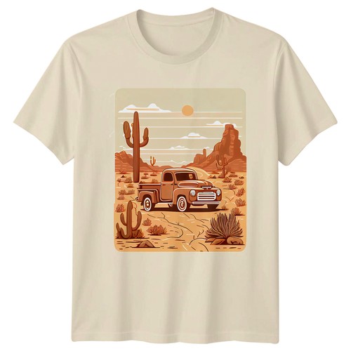 Vintage desert truck shirt - vintage, t-shirt