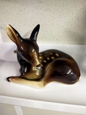 vintage ceramic deer fawn